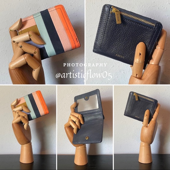 NEW! Fossil Multi Color Small Logan RFID Bifold - Picture 7 of 7